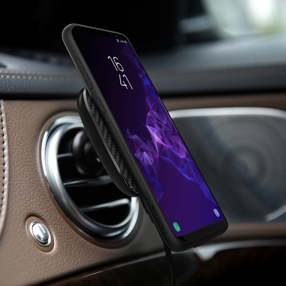 Nillkin Caricatore Wireless Auto Rapido Galaxy S10/S10+/Note 10/S9/S8 2-in-1 Regolabile Caricatore Senza Fili Supporto Magnetico Air Vent Car Mount Holder per iPhone 11 Pro Max/XS Max/XS/XR/8 Plus 